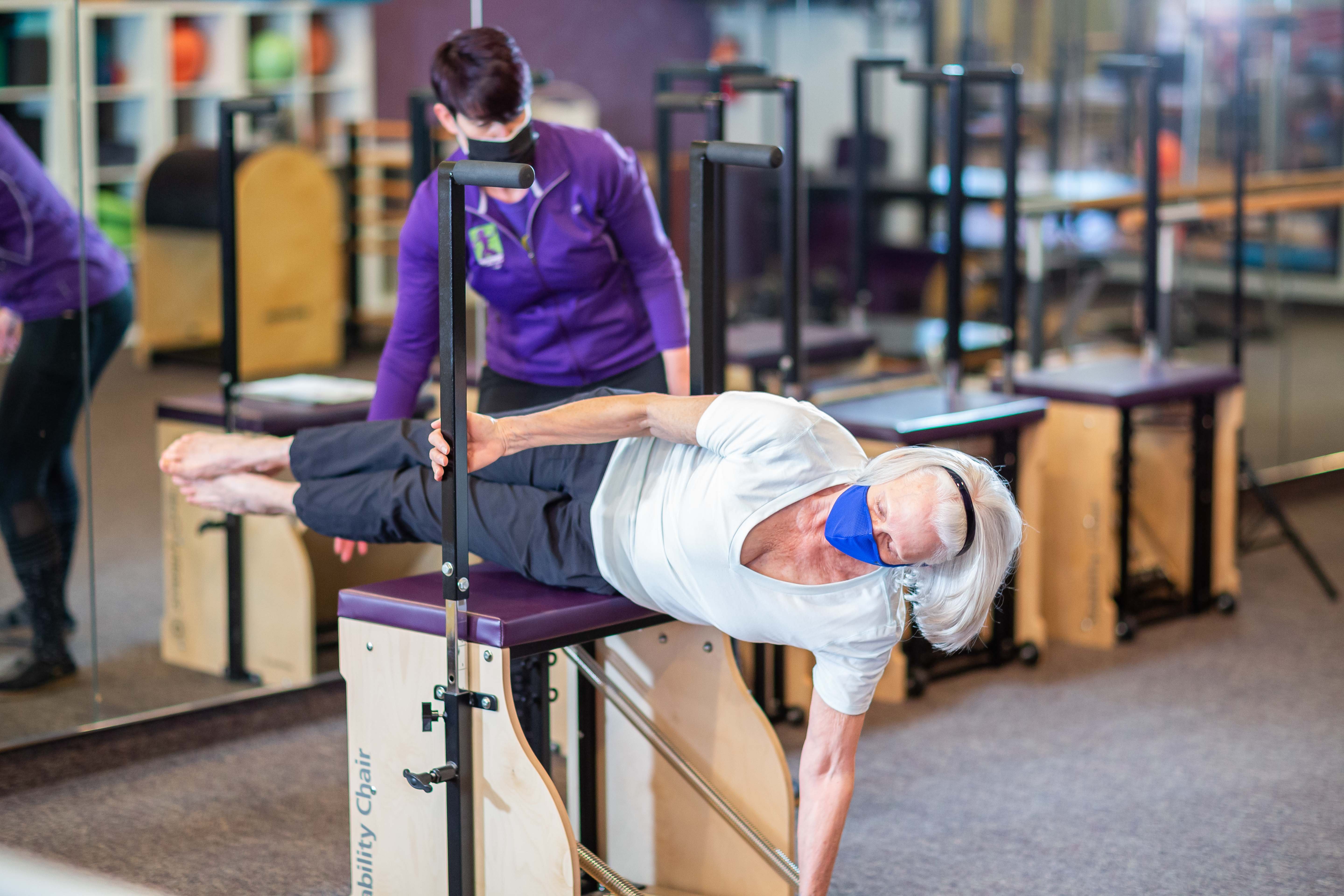 Masked Pilates Stability Chair